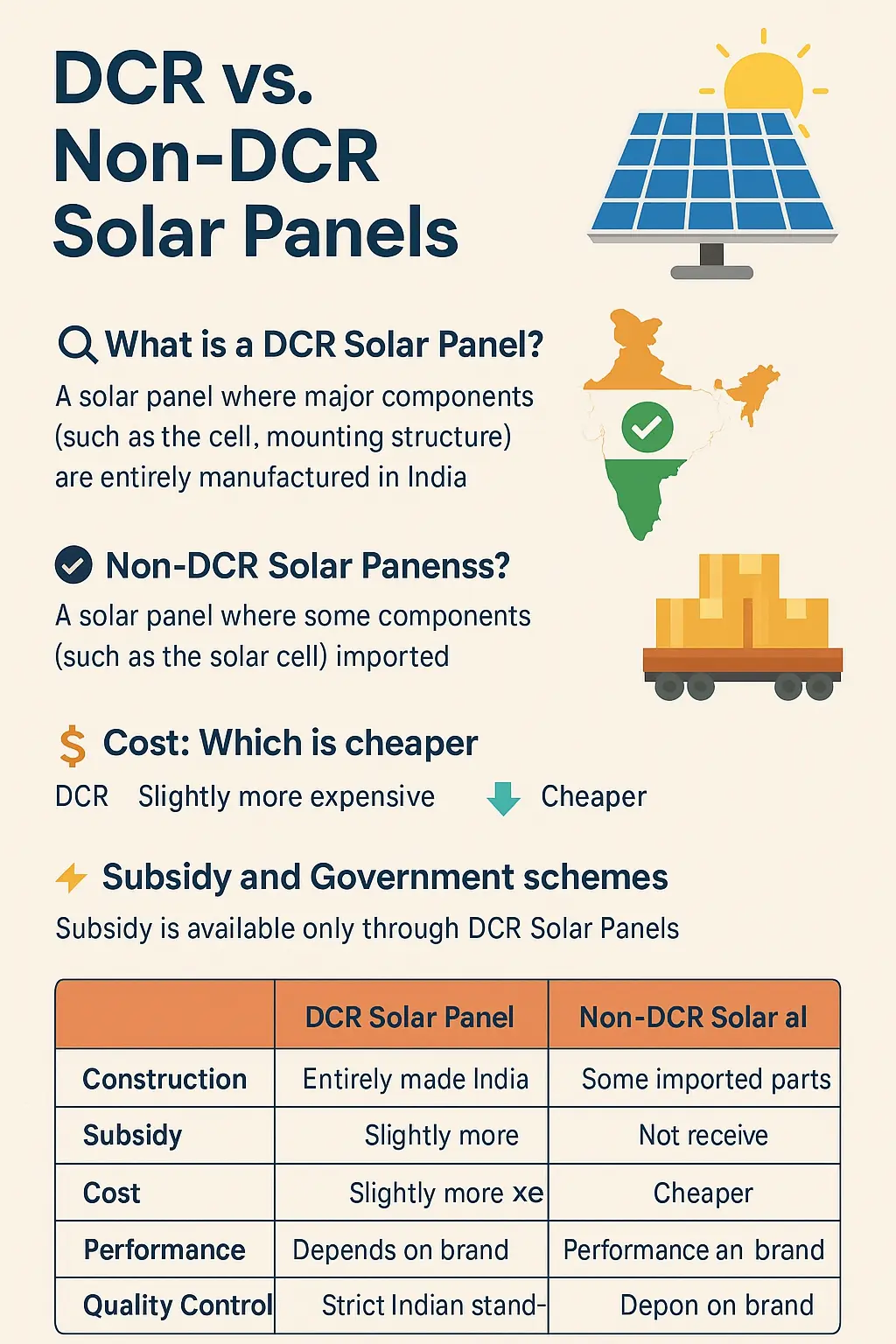 DCR बनाम Non-DCR Solar Panels: पूरी जानकारी हिंदी में