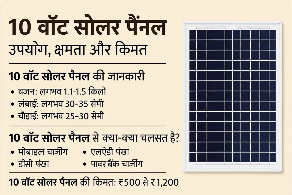 10-watt solar panel use price